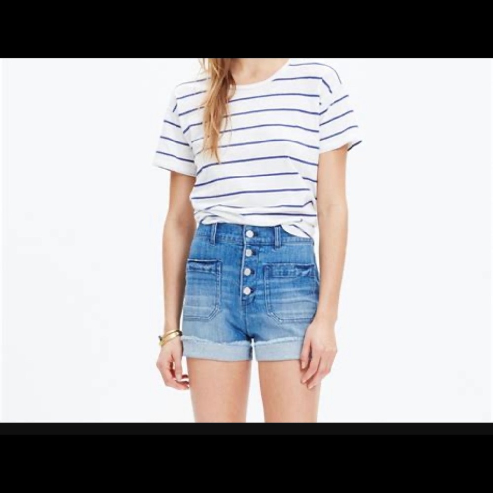 Madewell high rise denim shorts